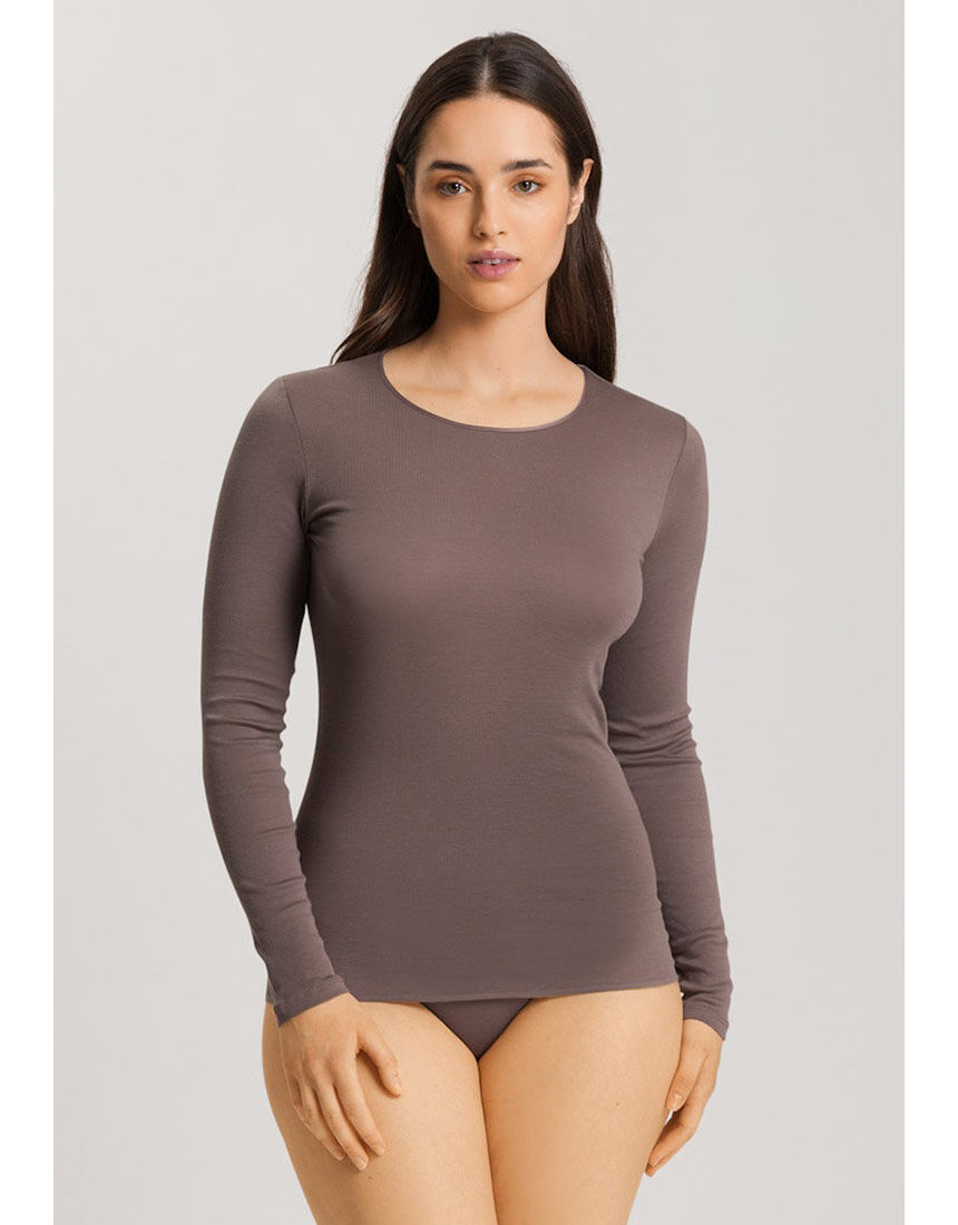 HANRO Tシャツ 07 1620 UIH301 長袖 アンダーウェア ハンロ コットン100% トップス(長袖) UIH301|ワコール