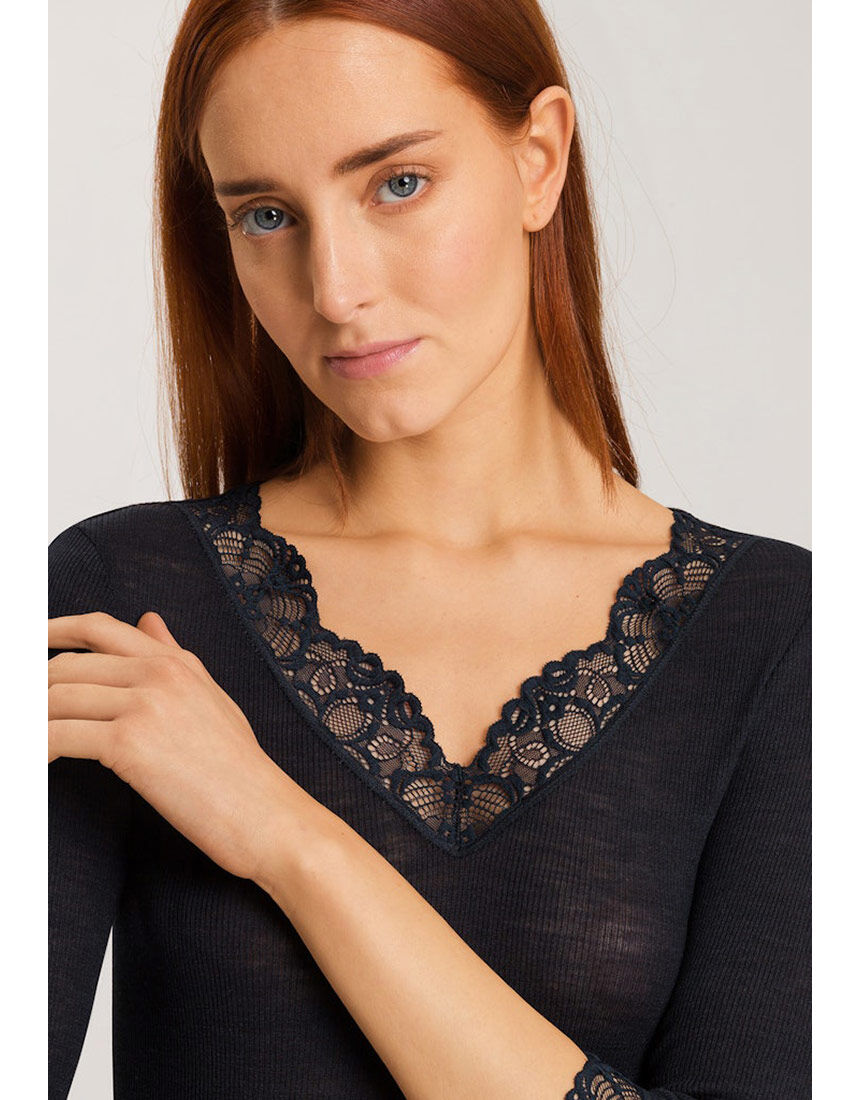 sale☆ワコールディア　トップスS ハンロ 身生地ウール・シルク素材 トップス（7分袖） UIH423