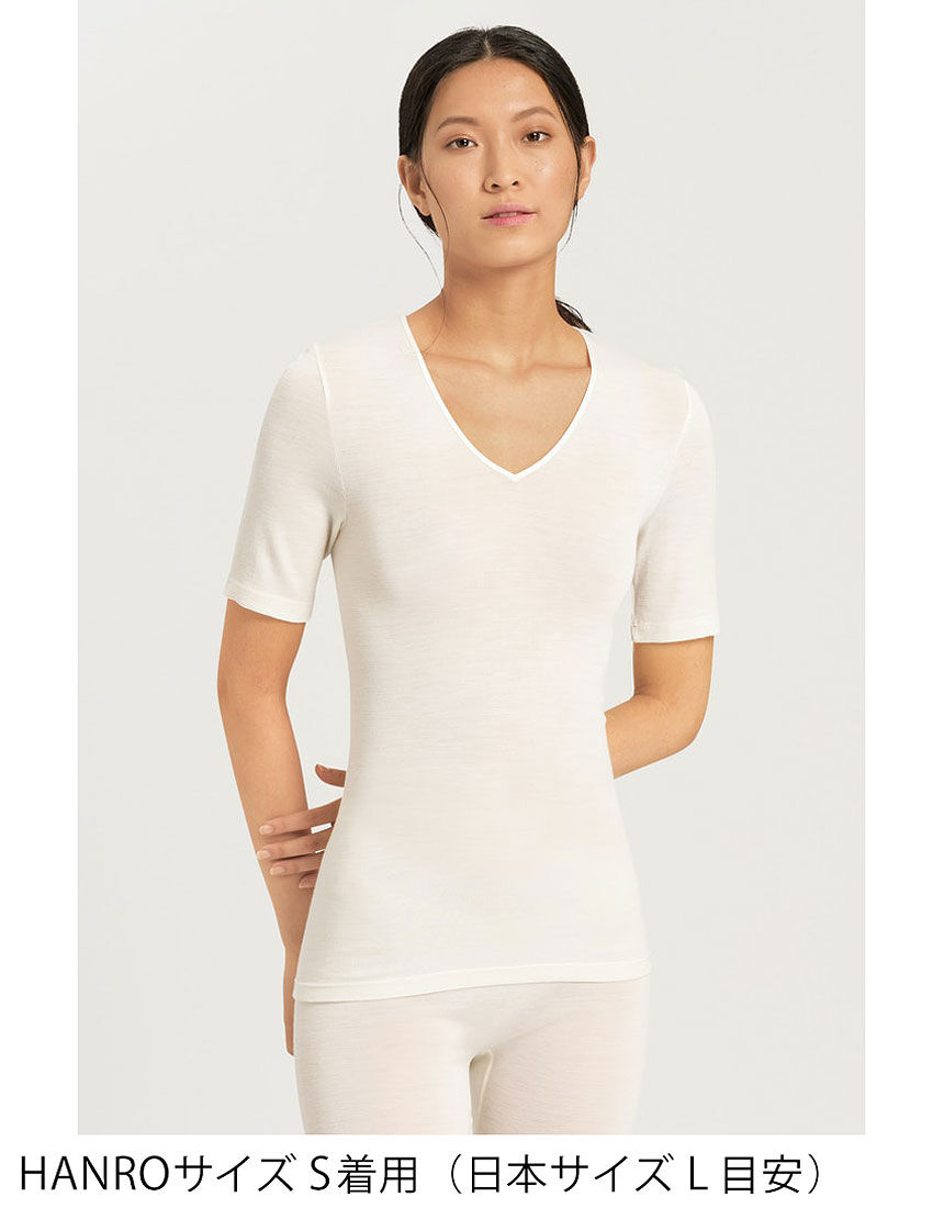 ハンロ ウール・シルク素材 トップス（半袖） UIH200｜ワコール直営の
