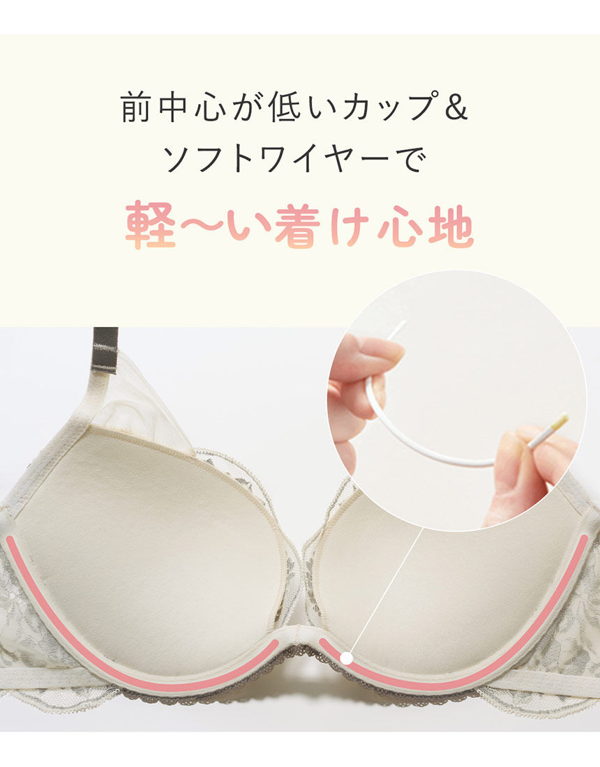 PEACH JOHN ま〜るく盛れる着やせフラワーレースブラＡ ブラジャー BPJ240｜ワコール直営の公式下着通販サイト ワコールウェブストア
