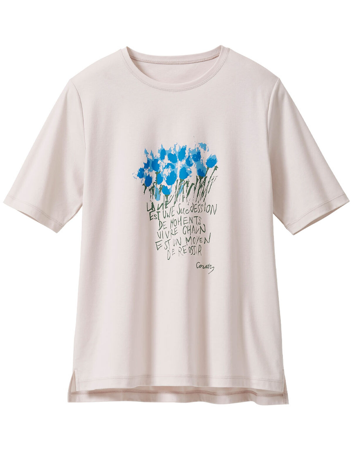 ワコール／ラブボディ 【綿100％】 ペイントフラワーTシャツ 
