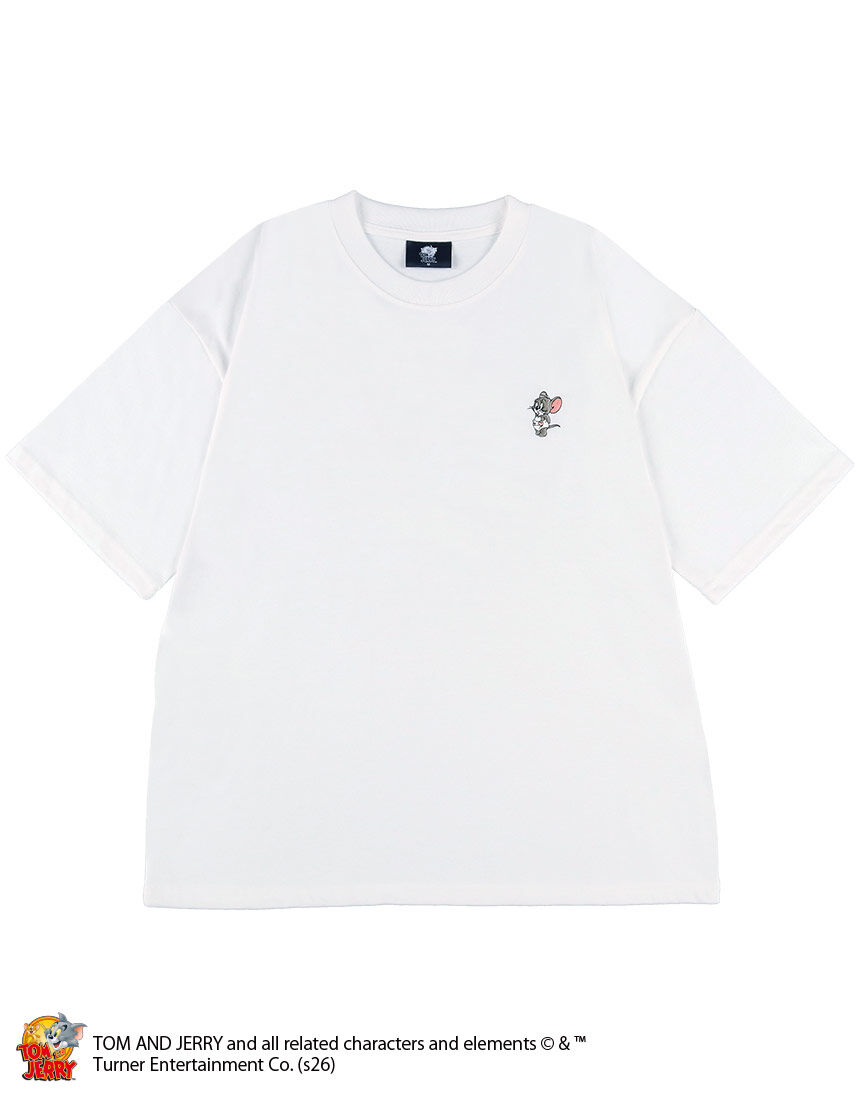 Lingè Noël ランジェノエル トムとジェリー サガラ刺繍Tシャツ T
