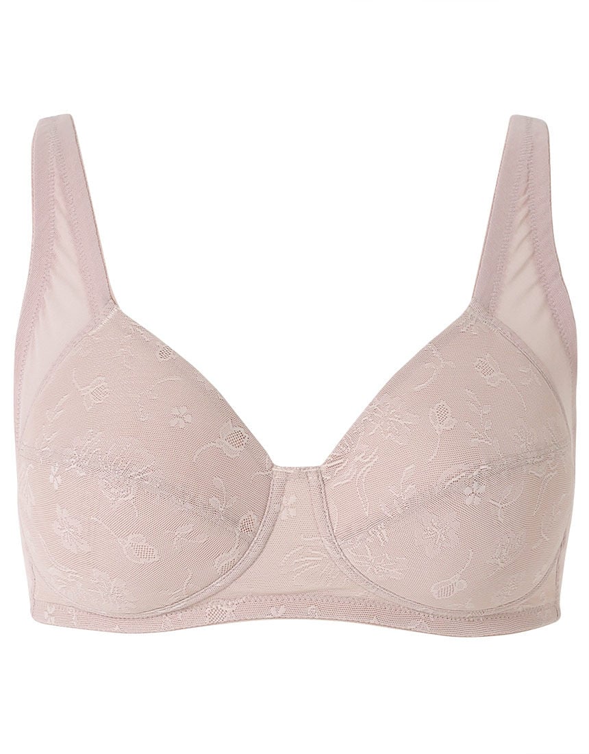 ワコール 肌あたりのやさしい　フルカップブラ　肌側綿混　D85 ウイング／ツヤカ 【さらっと快適なつけごこち】脇すっきり