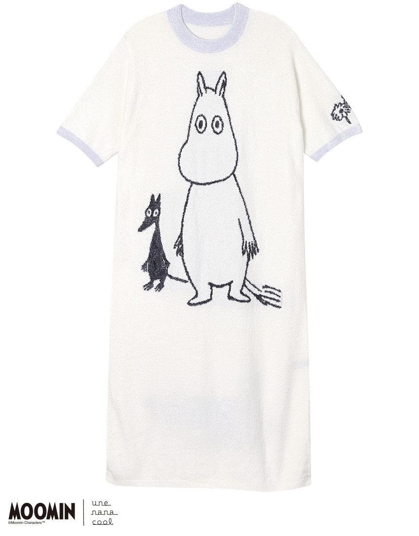 新品☆ウンナナクール&ムーミン　パイル地ワンピース ルームウェア MOOMIN × une nana cool】ムーミン80周年をお祝い