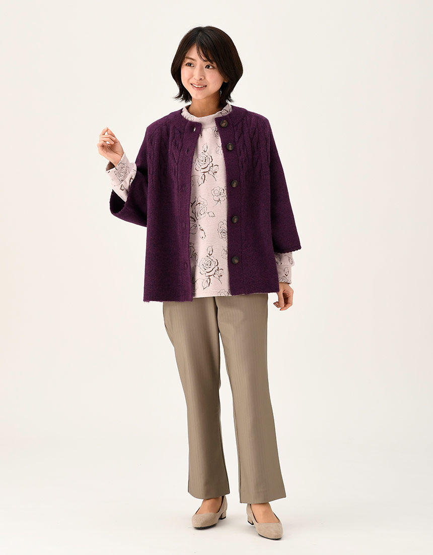 ワコール／らくラクパートナー 着ごこちゆったり・ケーブル模様の