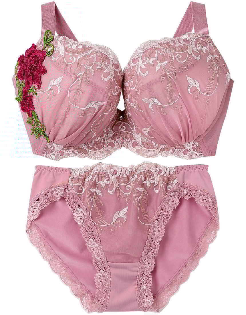 美胸脇高 グラマーサイズ ブラ＆ショーツセット