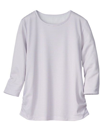 フィットネス吸汗速乾ボーダーＴシャツ, , main