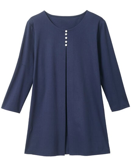 ボタンアクセントチュニック, , main