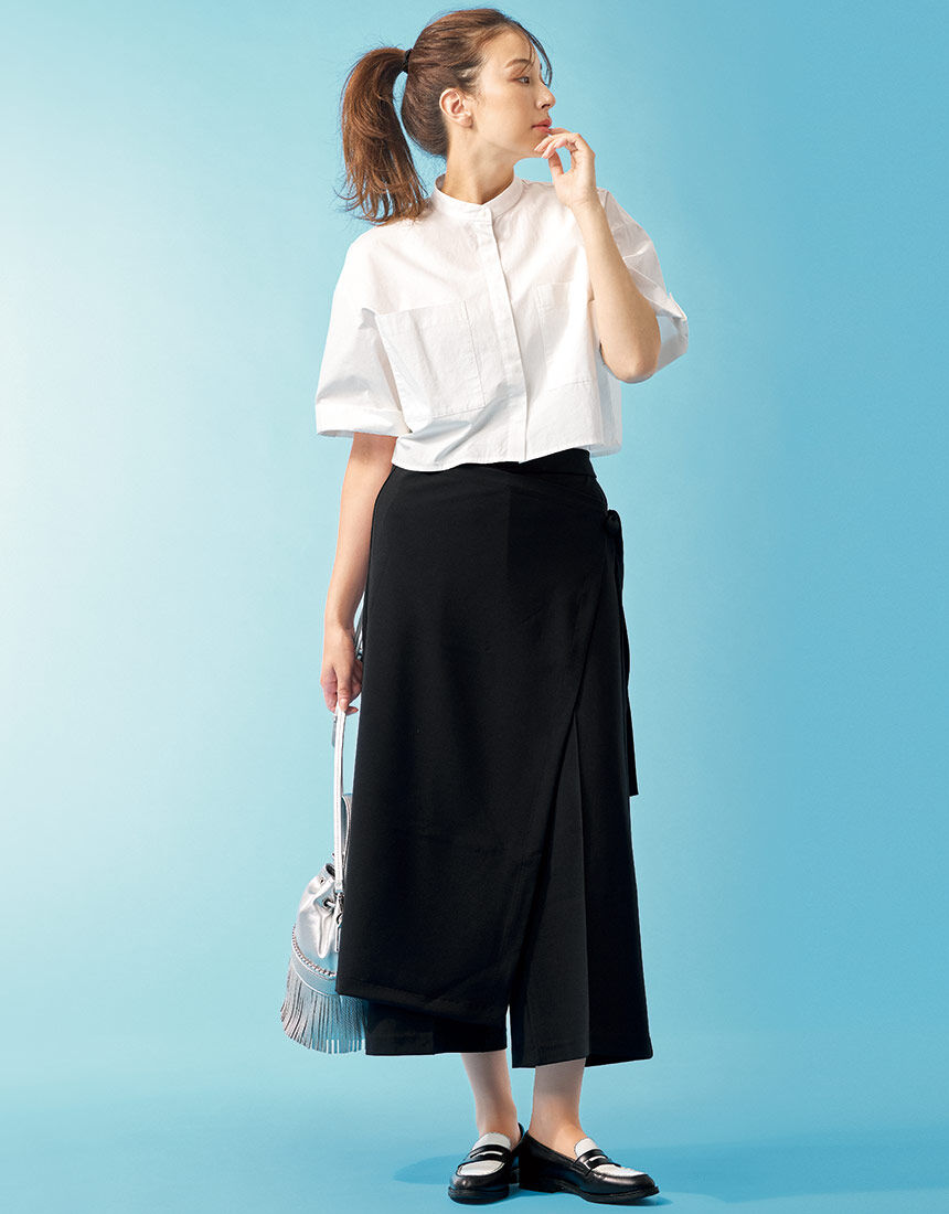 日本全国送料無料商品 特集 ワコール_カルソン 〈働ラクカルソン〉ラップスカート スカート 作業服