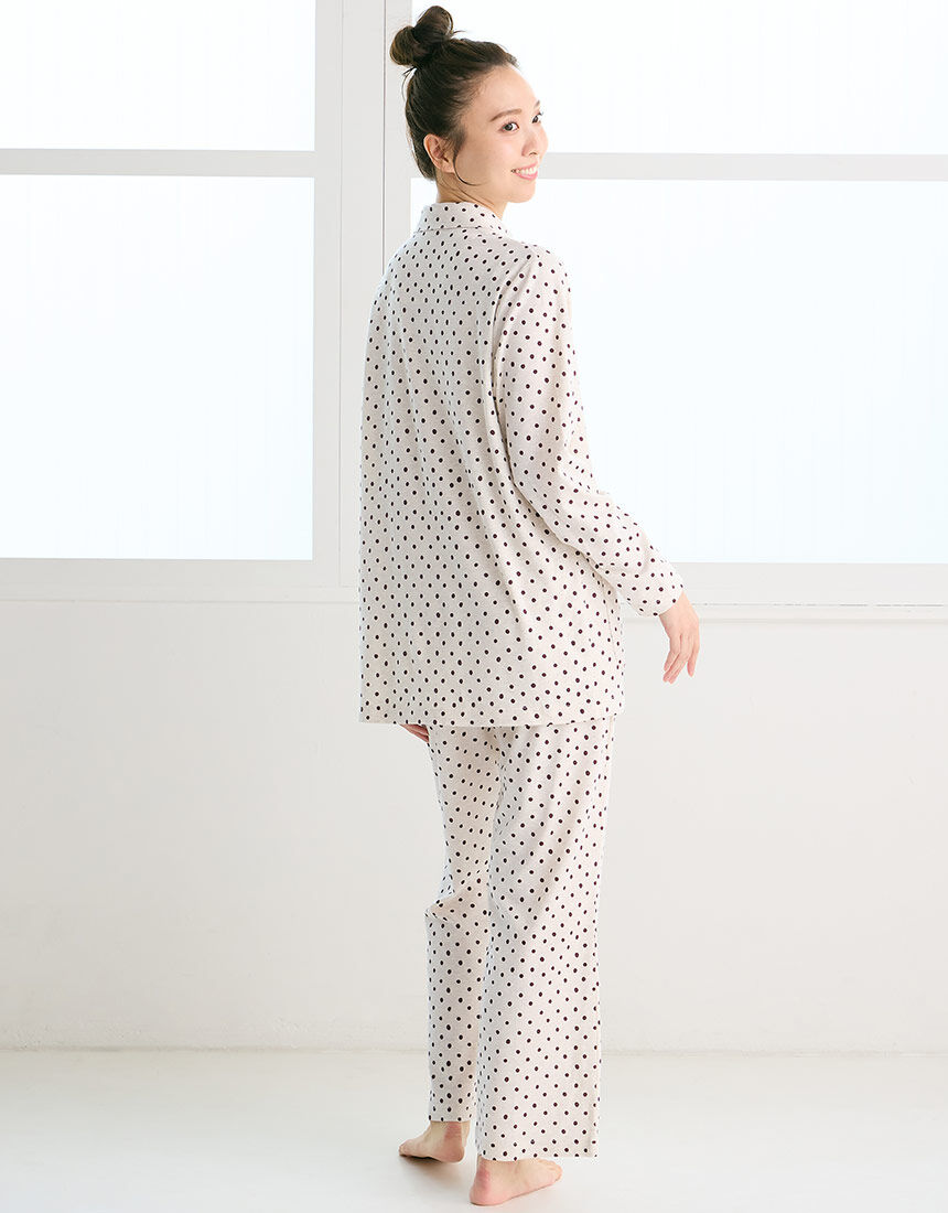 アツコマタノ 【綿100％】スムース素材で肌ざわりなめらか＆水玉と