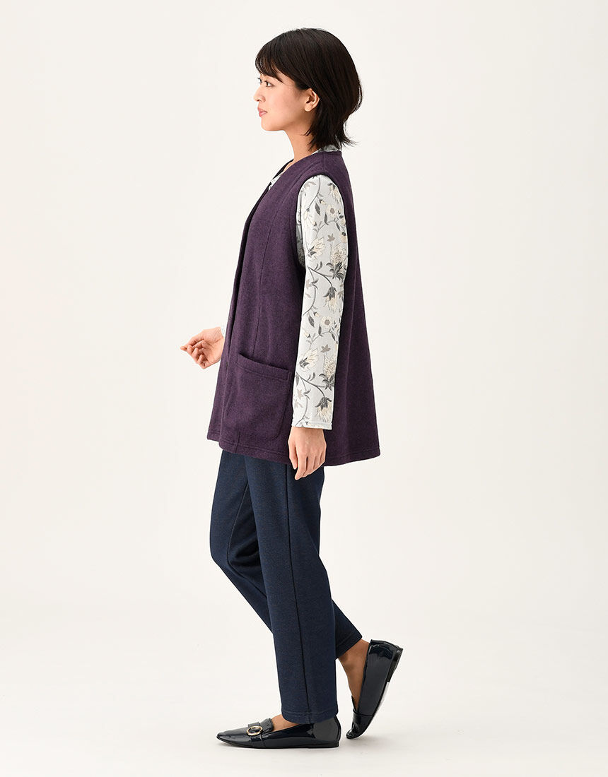 ワコール／らくラクパートナー 【綿混】吸湿発熱・肌側起毛カルソン