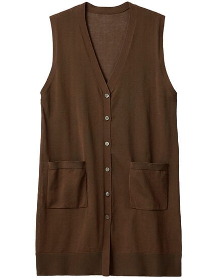 ニットロングジレ, , main