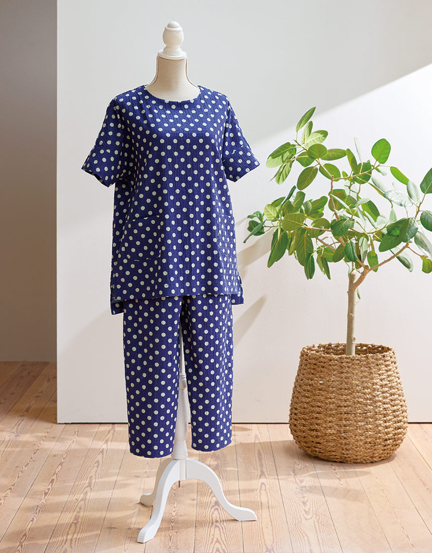 マタノアツコ ワコール Tシャツ　トップス 6分袖 シャーリング素材 アツコマタノ トップス HTT123｜ワコール直営の公式下着通販