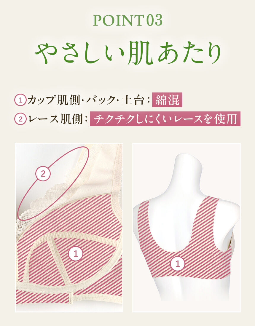 ノンワイヤーブラ（３／４カップ）, , hi-res