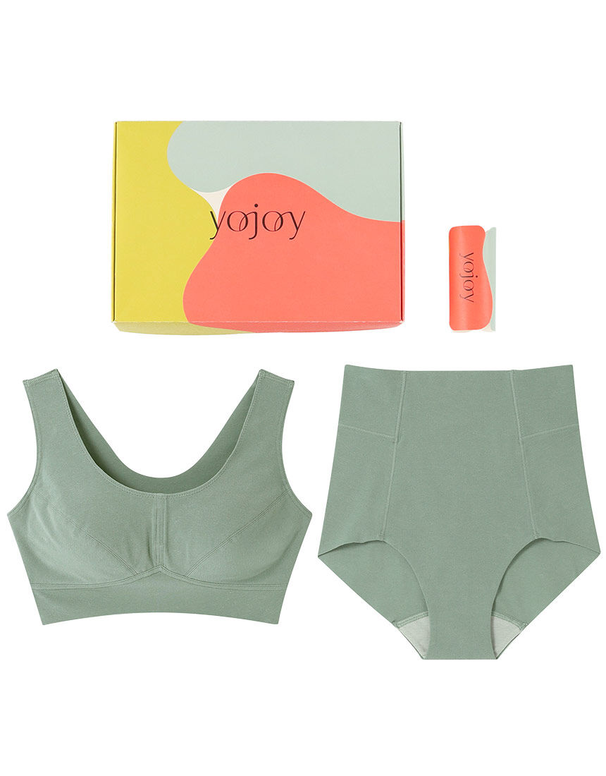 【ギフトBOX入り】オーガニックコットン混 ハーフトップ&ショーツセット ブラ&ショーツセット 【ギフトBOX入り】オーガニックコットン混 ハーフトップ&ショーツセット ブラ&ショーツセット