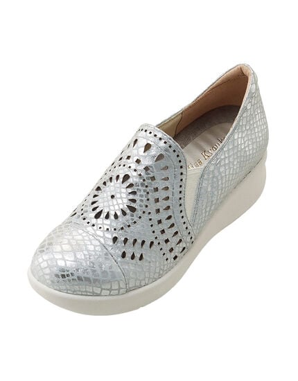 アラベスク柄パンチングスリッポン４Ｅ, , main