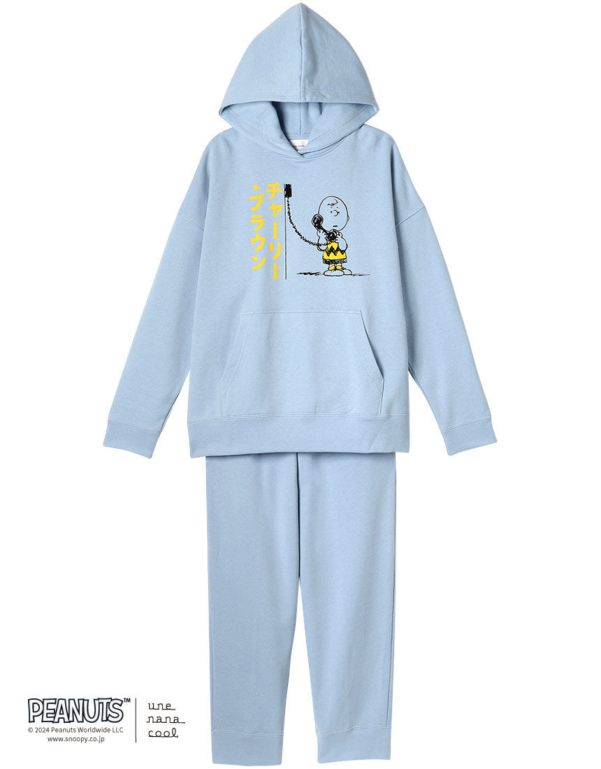 PEANUTS × une nana cool 【綿100%】裏毛フーディーパジャマ パジャマ PEANUTS × une nana cool 【綿100%】裏毛フーディーパジャマ パジャマ