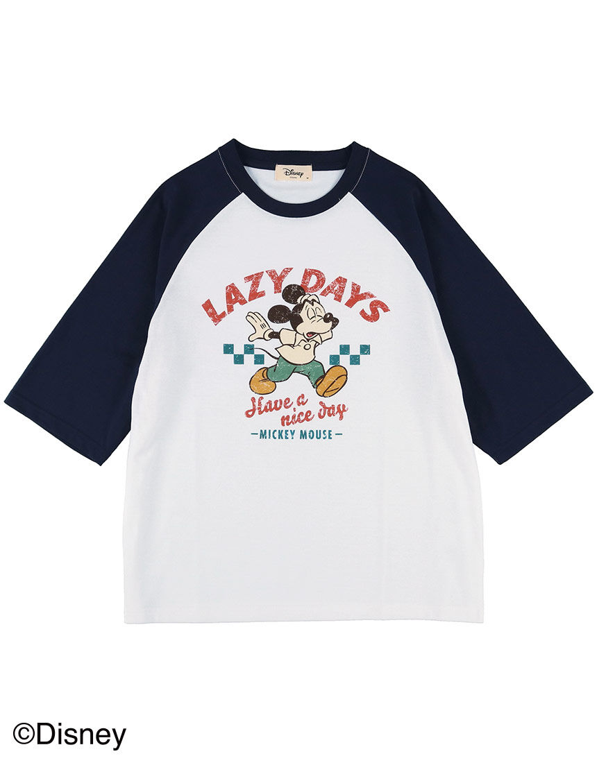 Lingè Noël ランジェノエル ミッキー ラグランTシャツ Tシャツ