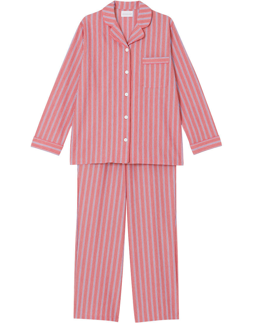 【綿混】ニットストライプパジャマ パジャマ