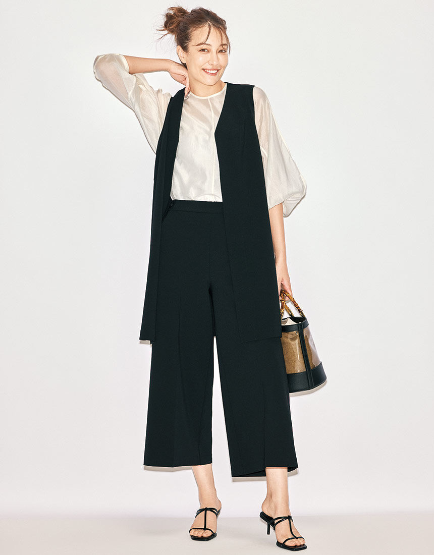 新品　ワコール　カルソン　ワイドクロップトパンツ「Sサイズ」 Amazon | [ワコール] カルソン ストレッチパンツ ワイド