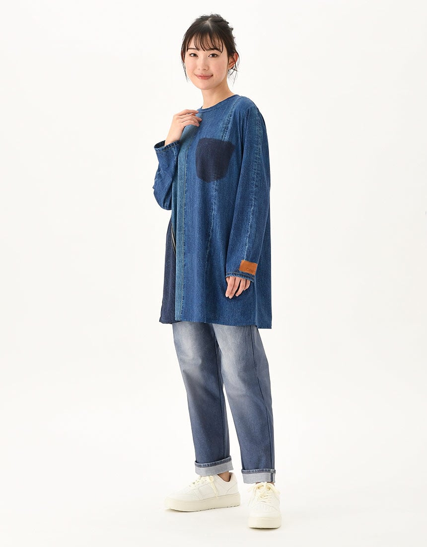 ワコール_カルソン 前ポケット付き〈まるでデニム〉 ぐ〜んと