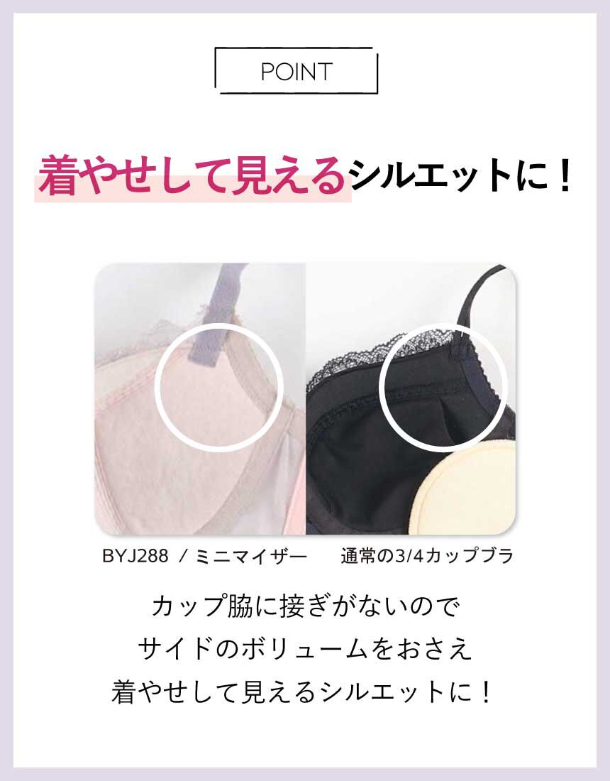 アンフィ 大きな胸を小さく見せる【ミニマイザーブラ】 3/4 アンフィ 大きな胸を小さく見せる【ミニマイザーブラ】 3/4