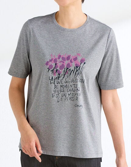 ペイントフラワーＴシャツ, , main