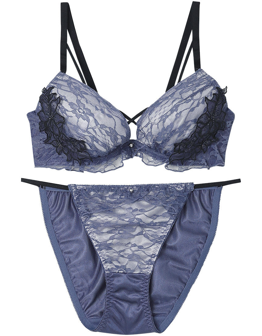 Lingè Noël ランジェノエル レーシーフラワーコード ブラ＆ショーツ