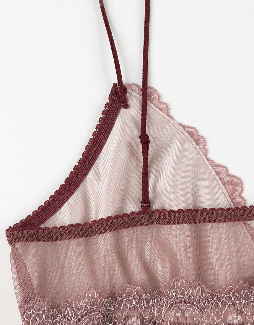 Chut! INTIMATES スリップ キャミソール 赤 M リボン シアー 恐い