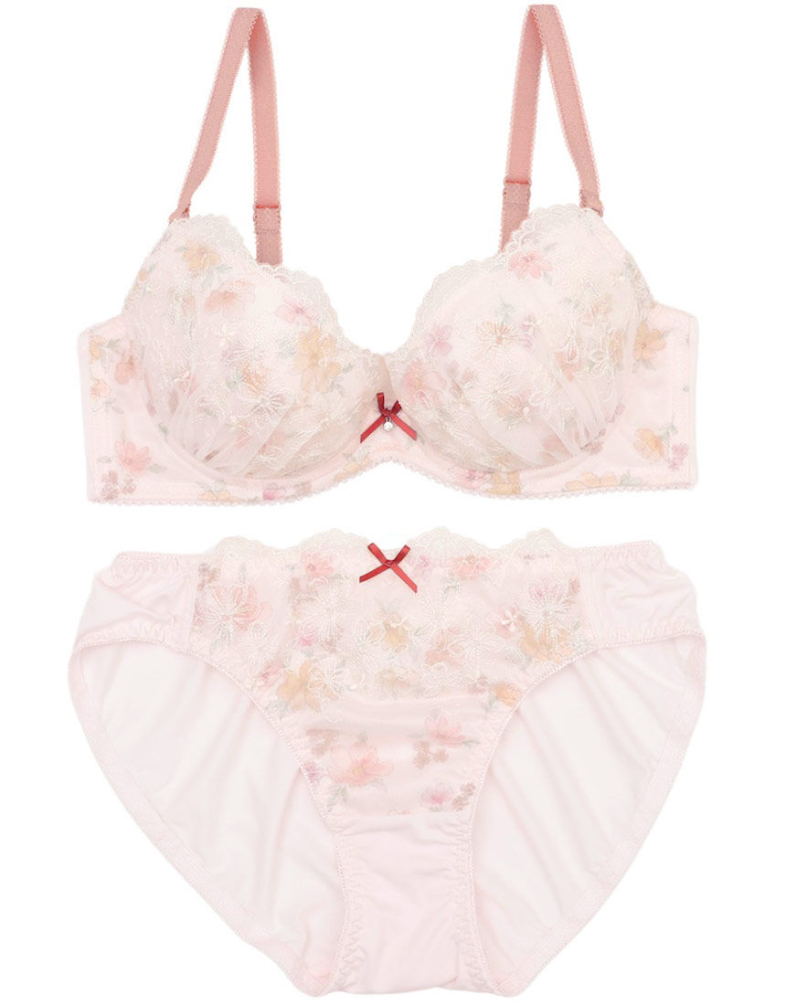 Lingè Noël ランジェノエル アムールフルール ブラ＆ショーツセット
