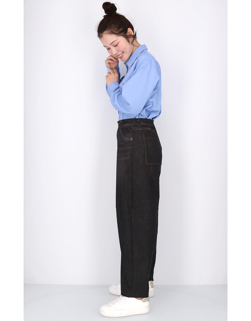 【新品タグつき】ワコール　カルソン　まるでデニム　M　コクーンシルエット ワコール_カルソン 〈まるでデニム〉トレンドスタイル！の