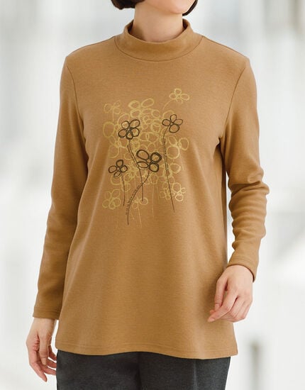 あったかグリッタープリントチュニック, , main