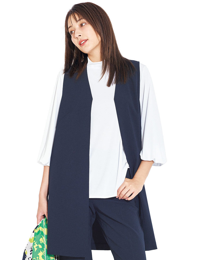 ワコール_カルソン 【UVカット】体型カバー ロングジレ アウター