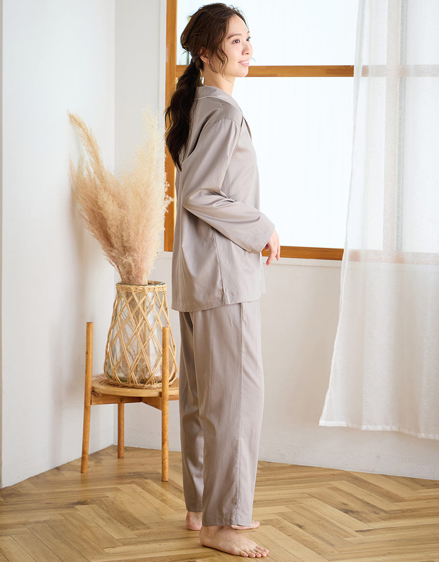 ワコール／睡眠科学 【綿100％】サテン 光沢感があり、なめらかで