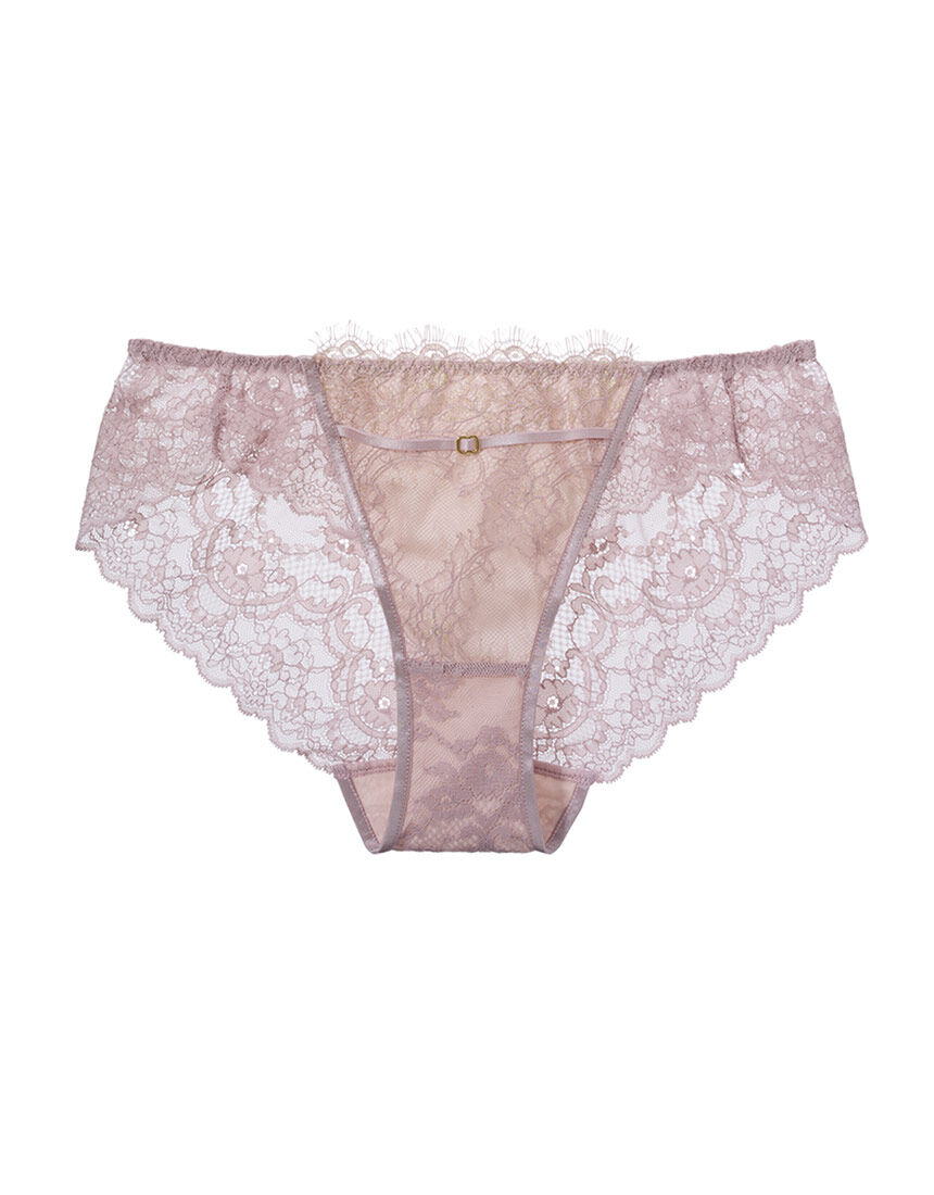 ゴールドの金具を通した華奢なストリングがエレガント。ヨーロピアンコルセッタショーツスパークリーレース ショーツ