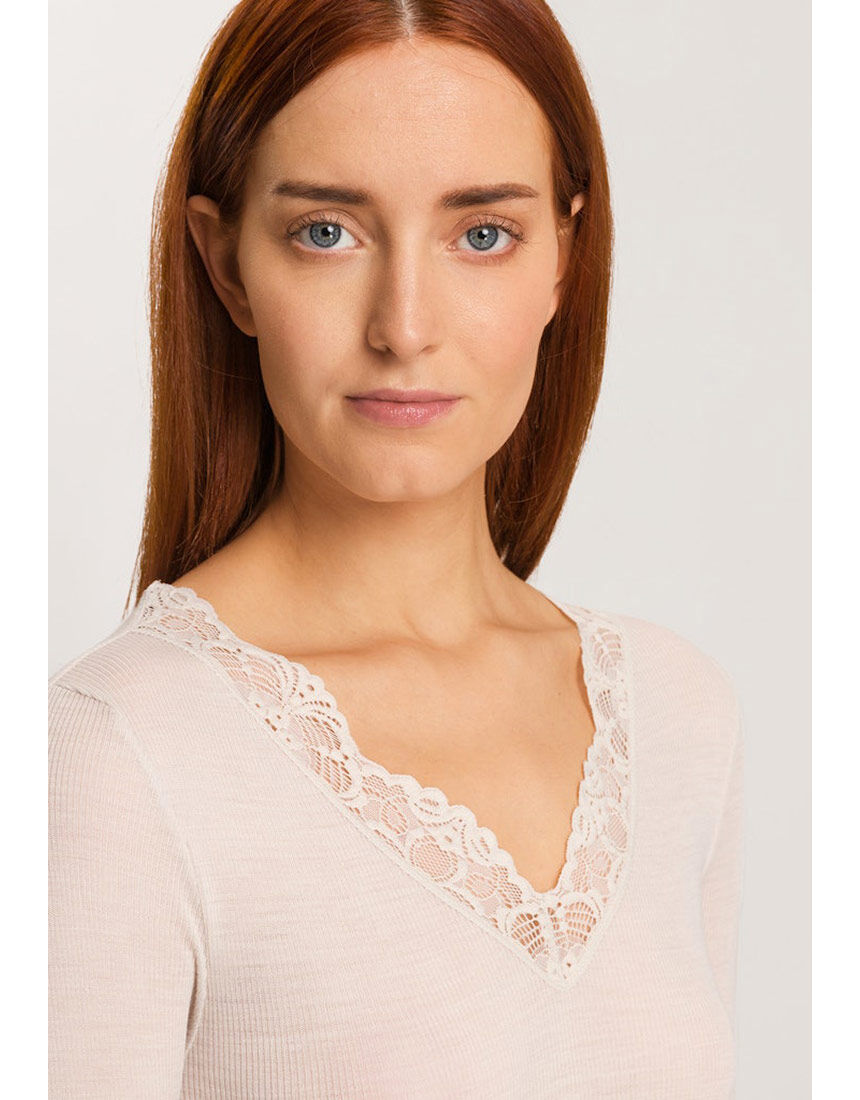 ハンロ 身生地ウール・シルク素材 トップス（半袖） UIH223｜ワコール