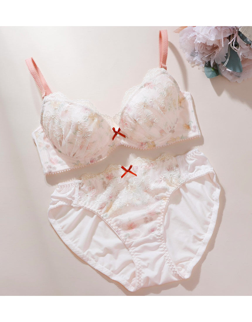 Lingè Noël ランジェノエル アムールフルール ブラ＆ショーツセット