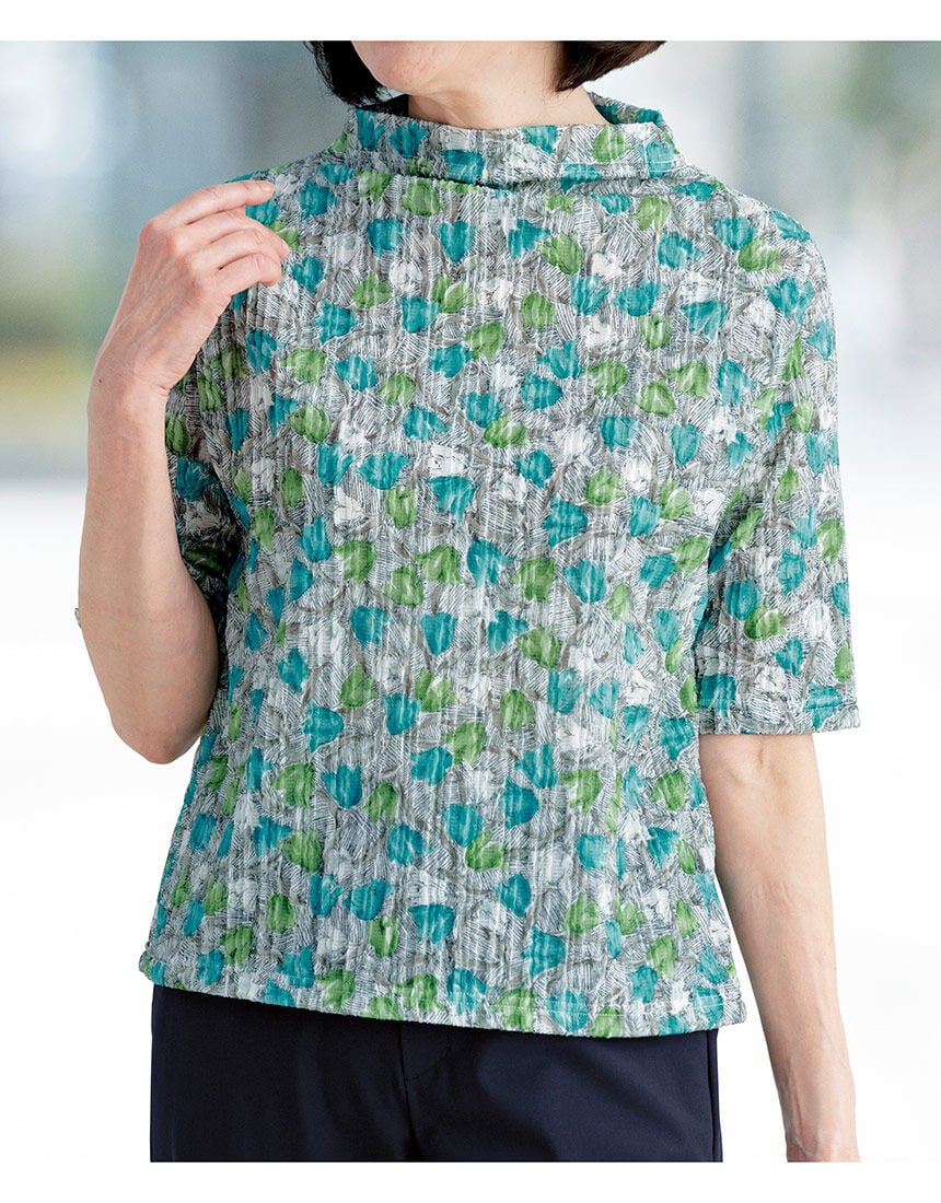 接結プリントトップス, , hi-res