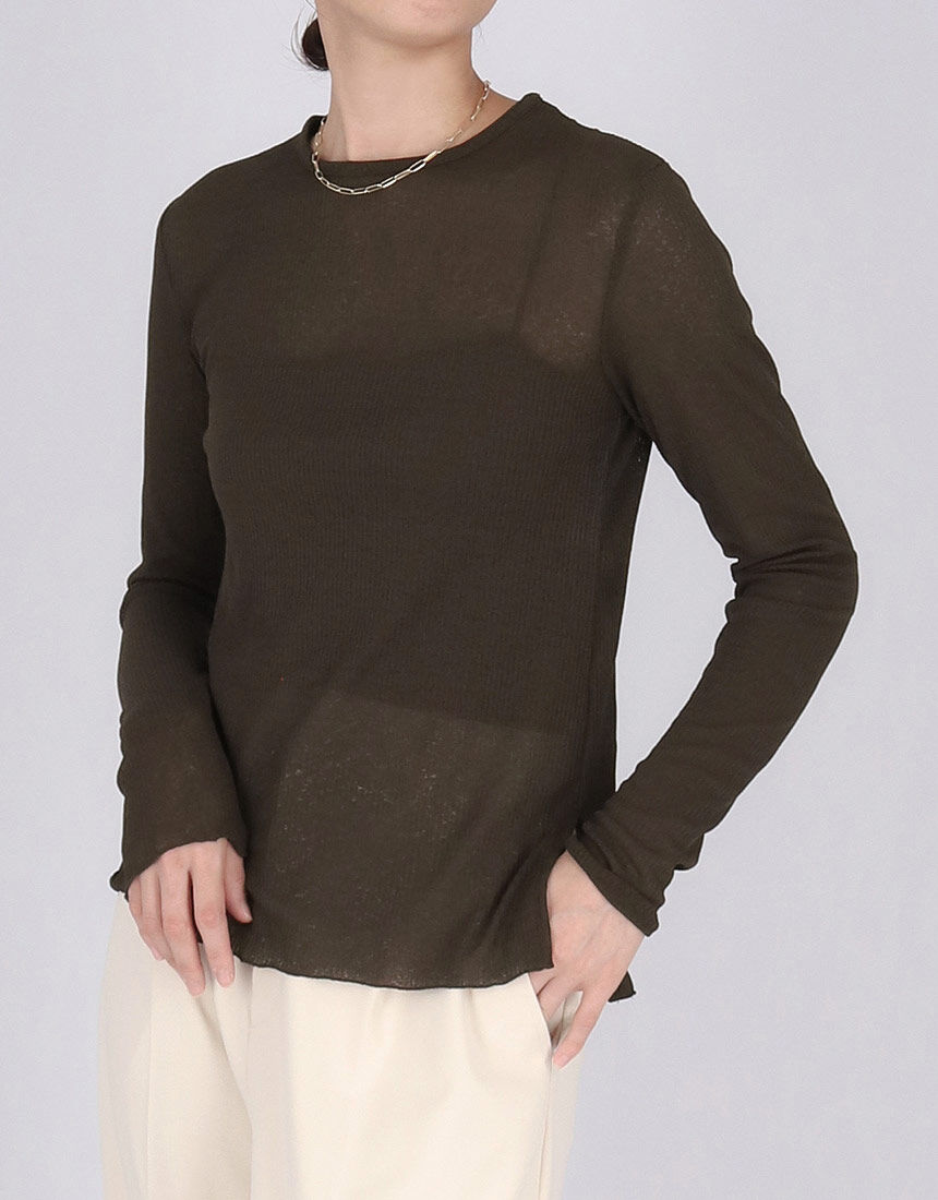 OUR WACOAL カップインバックオープンリブTシャツ JCX538 M OUR WACOAL カップインバックオープンリブTシャツ