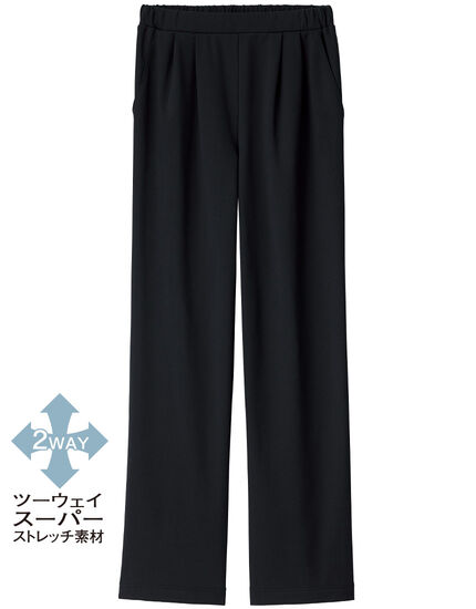 あったかウエストのびのびタックパンツ, , main