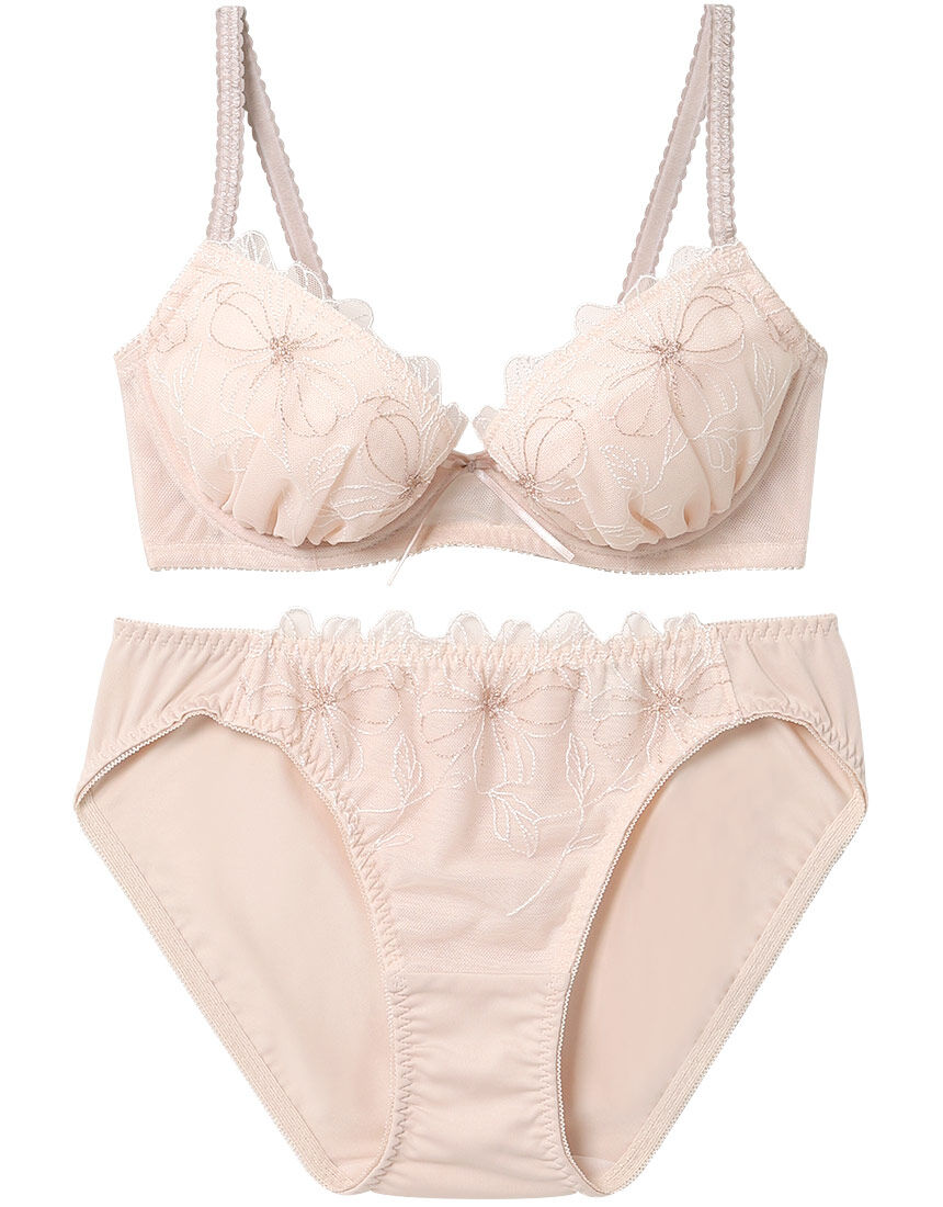 【D75&M】ワコール パルファージュ アドマイヤーブラ＆ショーツセット ピンク D75&M】ワコール パルファージュ アドマイヤーブラ＆ショーツ