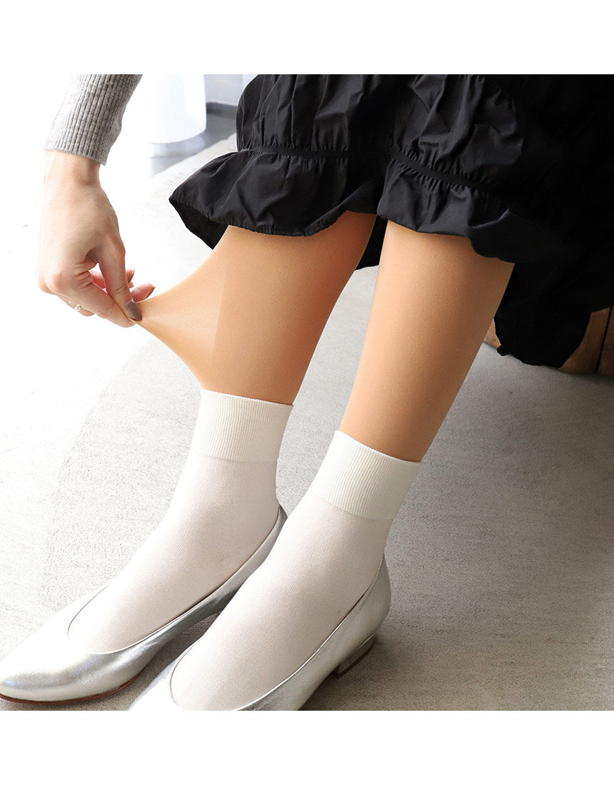 Tabio（タビオ） ワッペン風刺繍ソックス ソックス UK4022