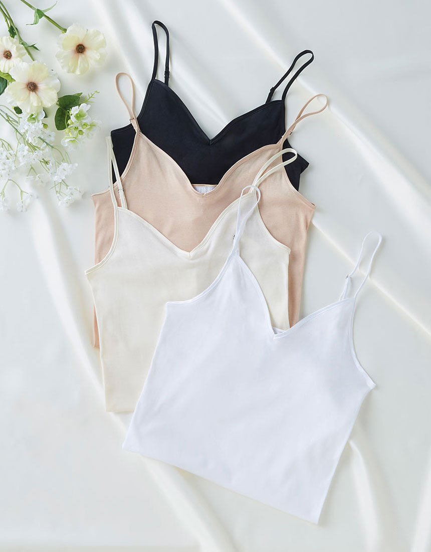 美品 HANRO ホワイトキャミソール 70B 白 HANRO(ハンロ)｜COTTON SEAMLESSタンクトップ/ホワイト の通販