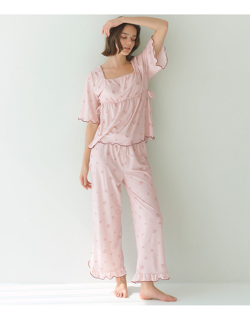 グラデーション花柄ルームウェア グラデーション花柄ルームウェア