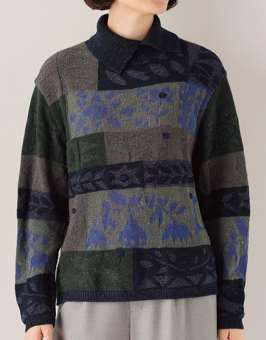 トライバル柄プルオーバー トライバル柄プルオーバー