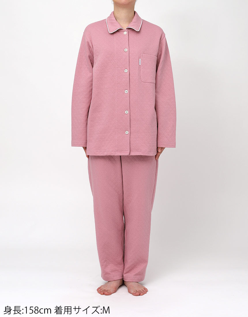【新品！】ワコール　睡眠科学　パジャマ　ピンク ワコール／睡眠科学 【綿100％】光沢感とハリ感が特徴の布帛素材を
