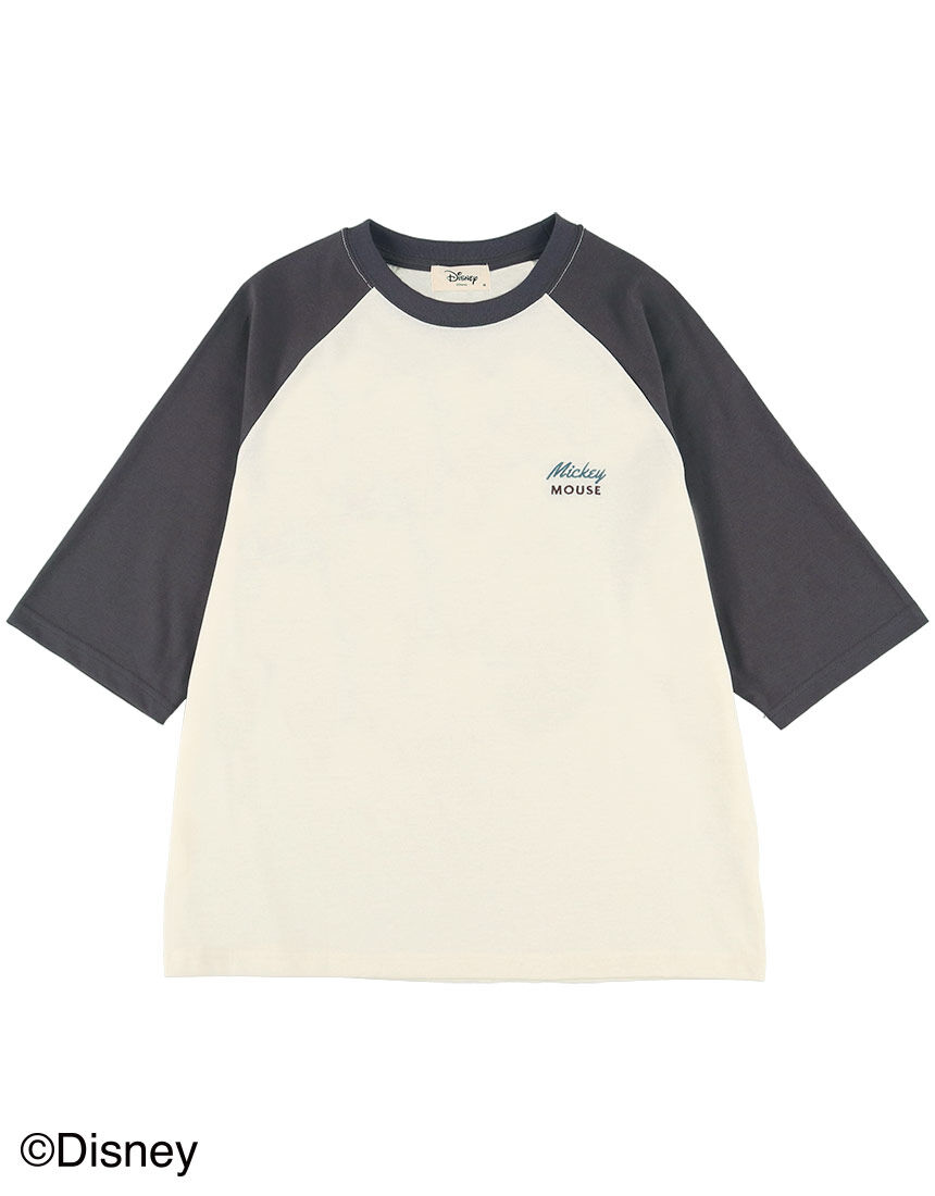 Lingè Noël ランジェノエル ミッキー ラグランTシャツ Tシャツ
