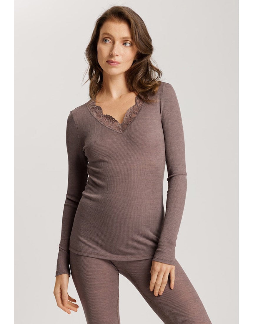 ハンロ 身生地ウール・シルク素材 トップス（長袖） UIH323｜ワコール