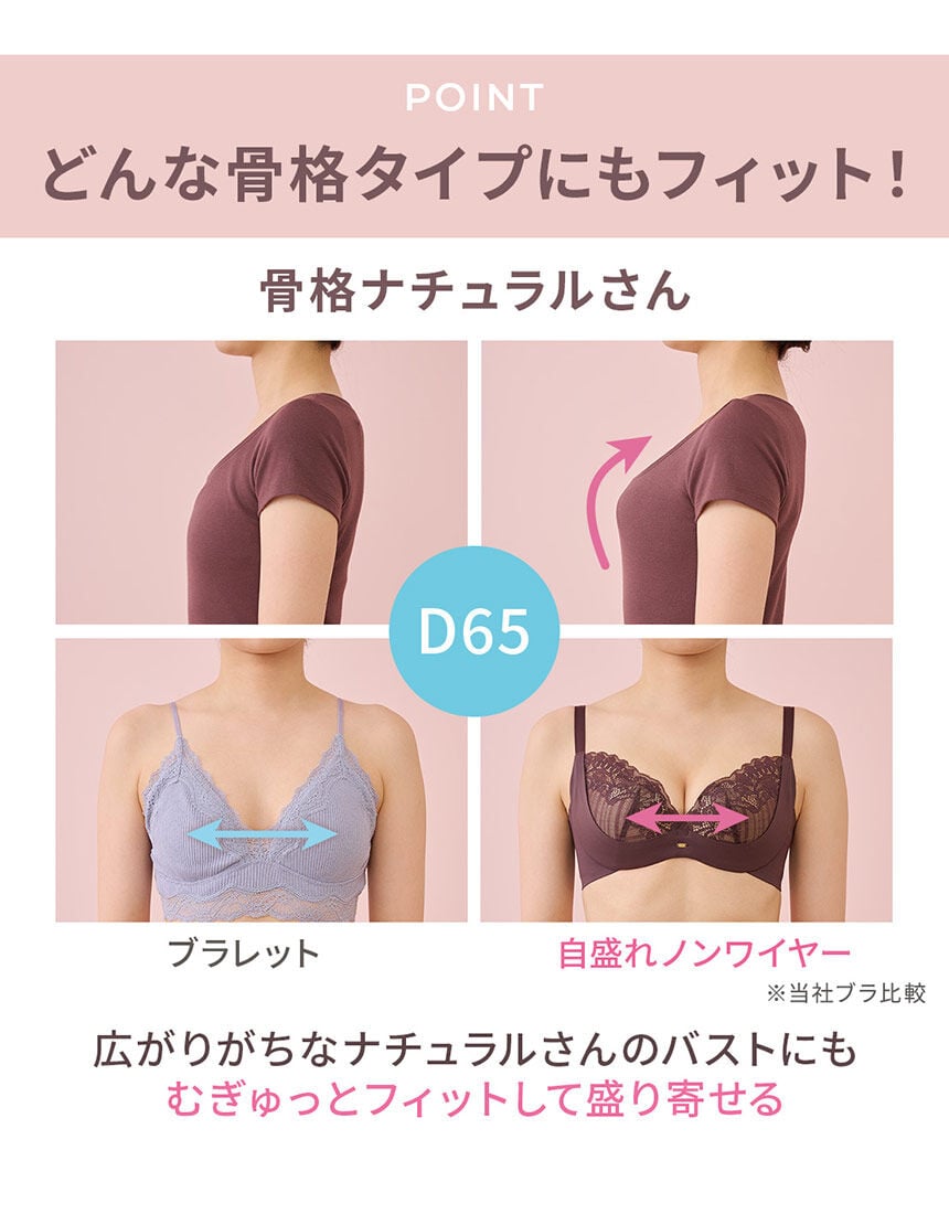 PEACH JOHN 【ノンワイヤー・盛りブラ】パッドに頼らず自胸で盛れる