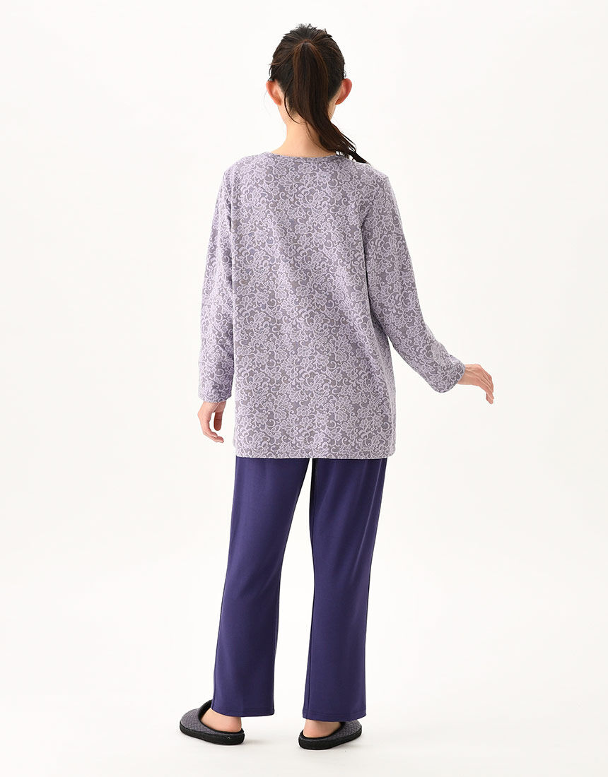 ワコール／らくラクパートナー ジャカード素材のセットアップ（長袖